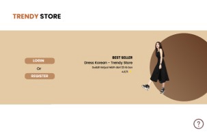 Desain UI UX website toko online dengan tema minimalis dan elegan.