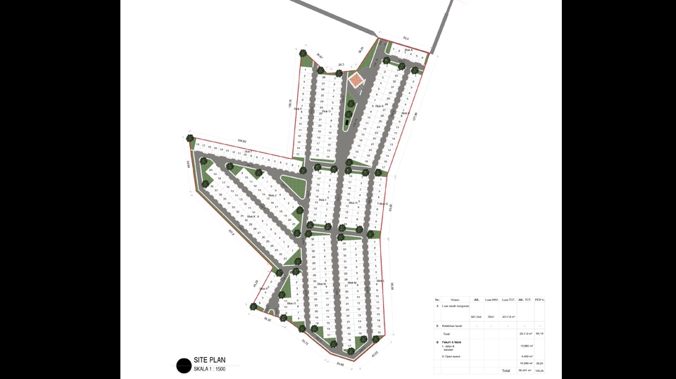 CAD Drawing - Desain Kawasan (Perumahan, Ruang Terbuka, Fasilitas Umum) 2D/3D, RAB, Building dan Landscape - 1