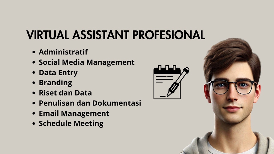 Jasa Virtual Assistant/Sekertaris Terbaik & Terpercaya - VIRTUAL ASSISTANT - DESIGN ASSISTANT - CEPAT - BERPENGALAMAN