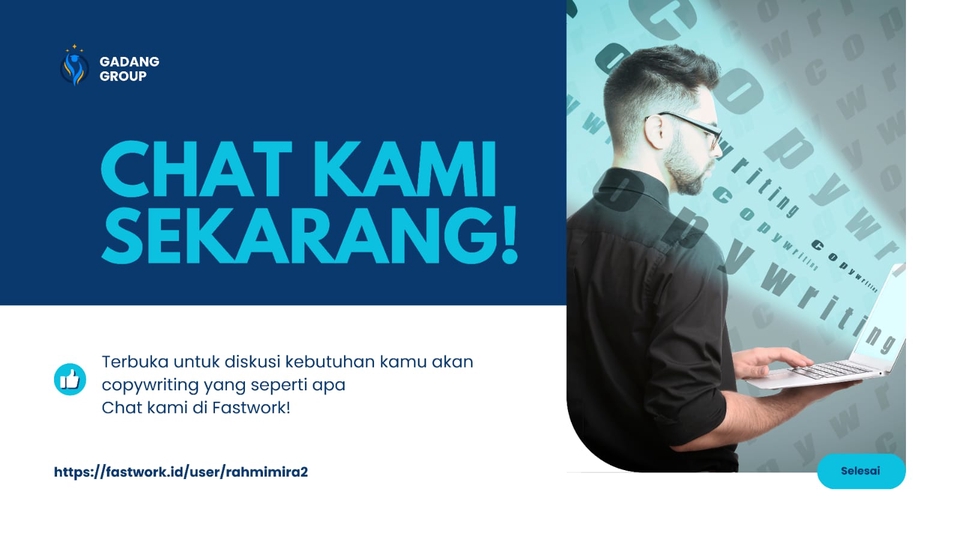 Jasa penulisan konten freelance untuk landing page website dan copywriting  di Indonesia. Chat sekarang untuk konsultasi.