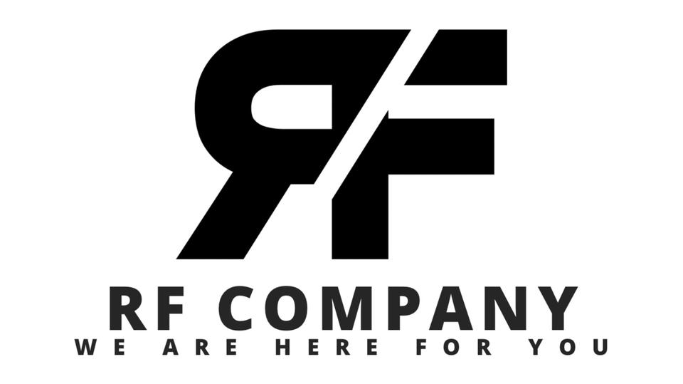 Desain logo RF Company, jasa desain logo online murah, membuat logo profesional.
