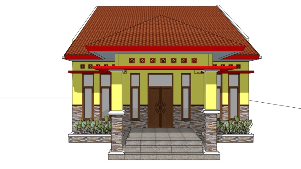 3D & Perspektif - DESAIN 3D RUMAH/TOKO/BANGUNAN - 1