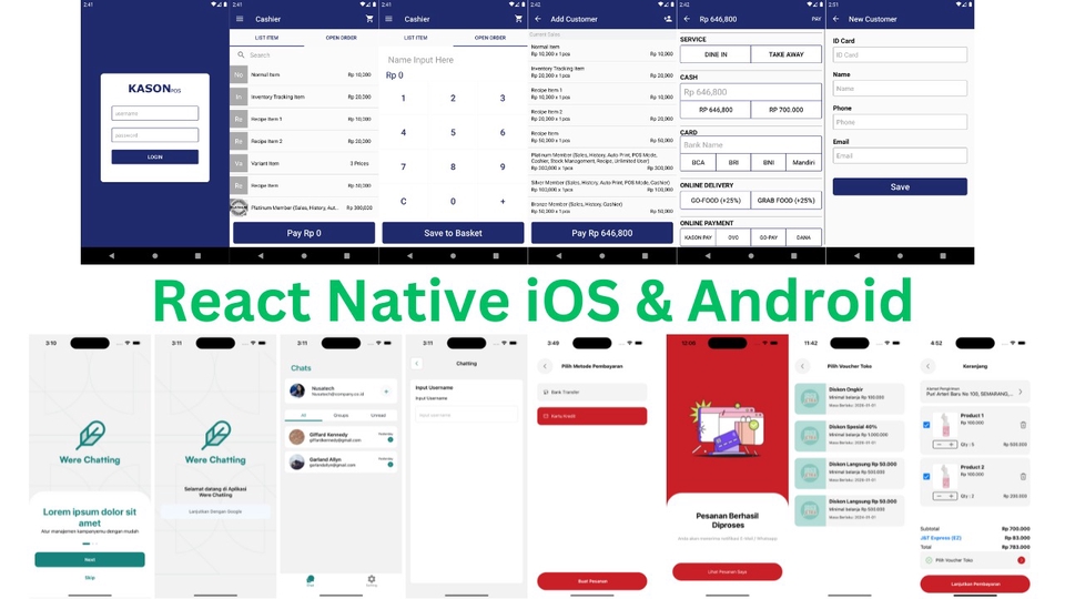 Jasa Pembuatan Aplikasi Mobile Profesional - Aplikasi Mobile iOS & Android dengan React Native Modern