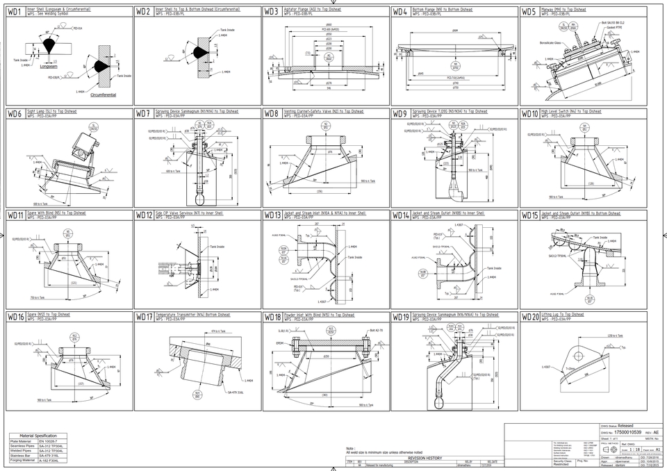 CAD Drawing - Parametric 3D Modeling, Sheet Metal, 2D Detail Drawing - Autodesk Inventor - 6