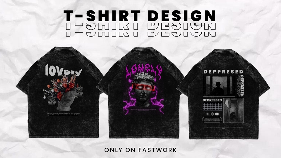 Desain Kaos & Motif - Gratis Revisi - Desain Kaos/T-shirt Street Wear (Non Ilustrasi). - 1