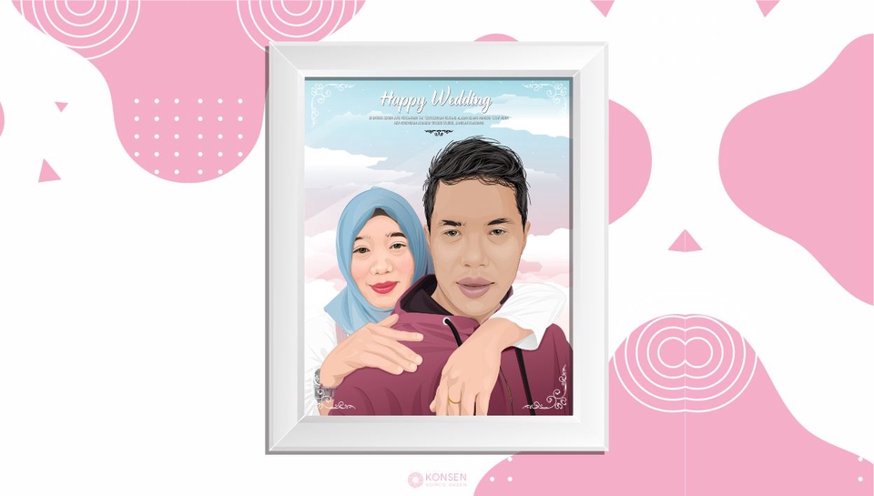 Gambar Potret - Desain Vector Wajah (Pas Banget Buat KADO) - 5