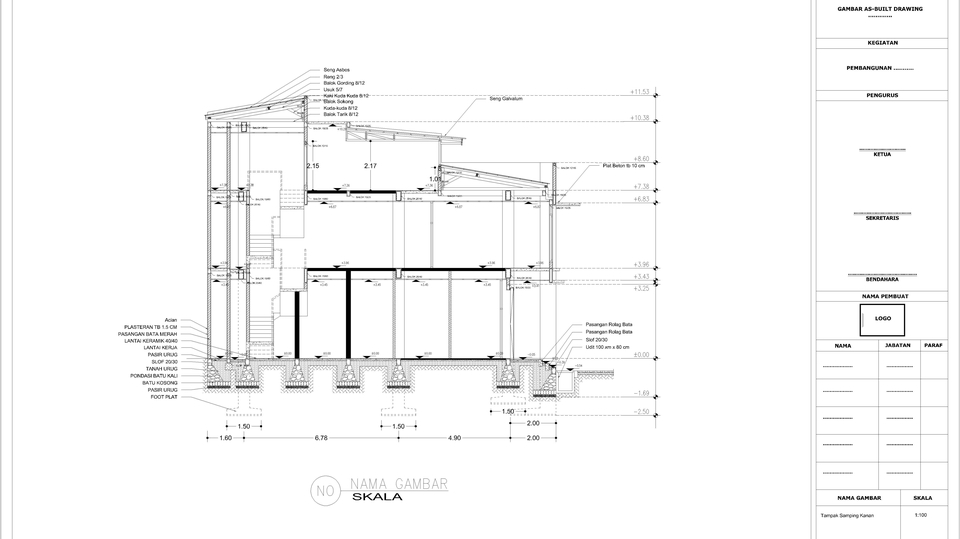 CAD Drawing - AUTOCAD 2D - GAMBAR IMB - GAMBAR KERJA - 1