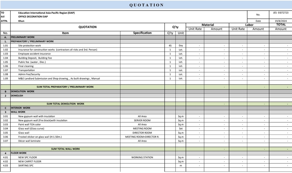 เขียนแบบวิศวกรรมและออกแบบโครงสร้าง - รับทำ BOQ /Estimate interior ถอดแบบประมาณงานตกแต่งภายในทั้งหมด และ ทำแบบ 3D เฟอร์นิเจอร์ - 5