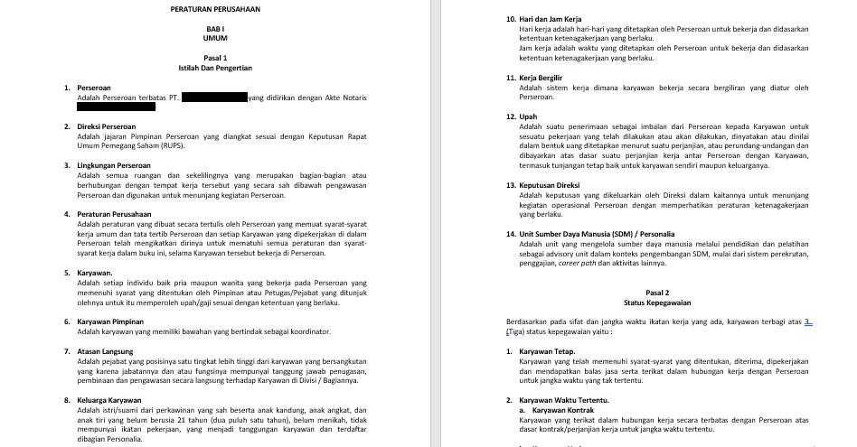 Jasa Lainnya - PEMBUATAN PERATURAN PERUSAHAAN, SURAT MENYURAT KETENAGAKERJAAN, SOP (DENGAN FLOW CHART) DAN JOBDES - 5