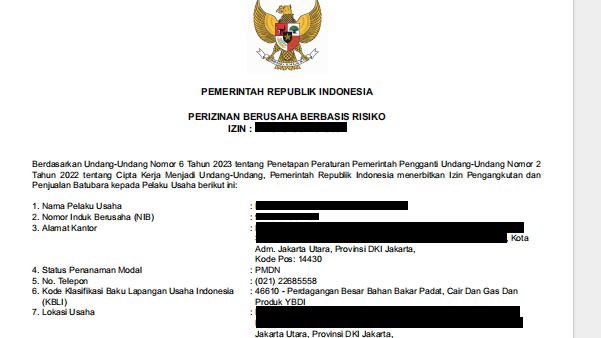 Konsultasi Penerbitan Izin Usaha Operasi Produksi Khusus (IUPOPK) Penjualan Batubara