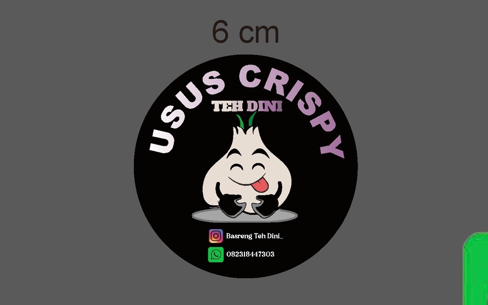 Desain stiker makanan unik dan crispy untuk usaha kuliner di Indonesia