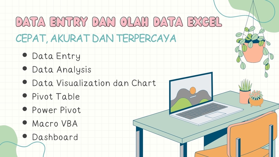 Jasa Data Entry Excel Cepat Akurat Terpercaya, Data Visualization, Pivot Table, Power Pivot, Macro VBA, Dashboard