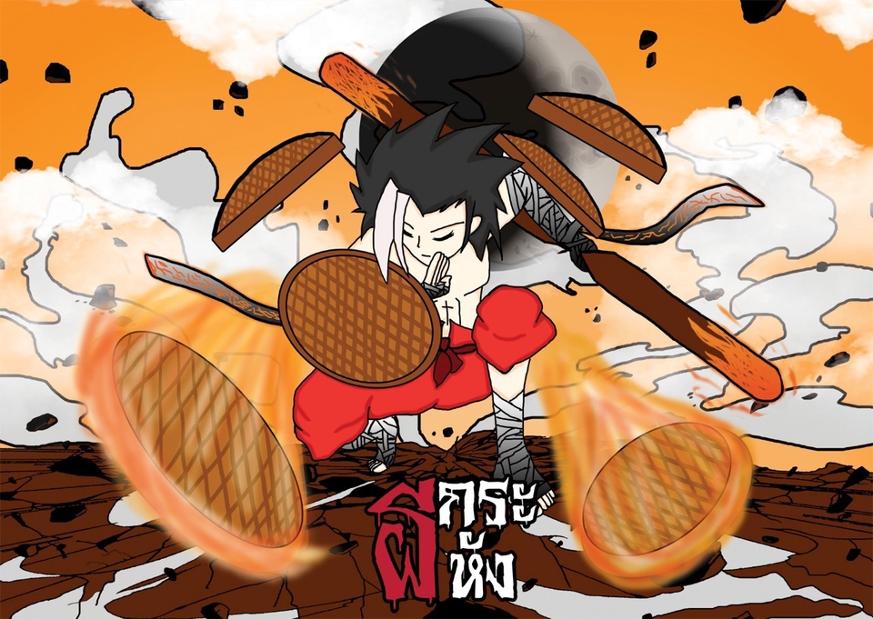 รับวาดภาพประกอบการ์ตูน ตัวละคร ดิจิตอลเพ้นท์ 