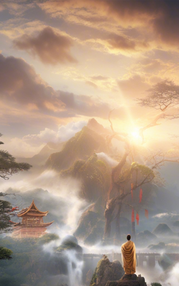 วาดภาพประกอบดิจิตอล ภาพวาดพุทธศาสนา ภาพประกอบศาสนา