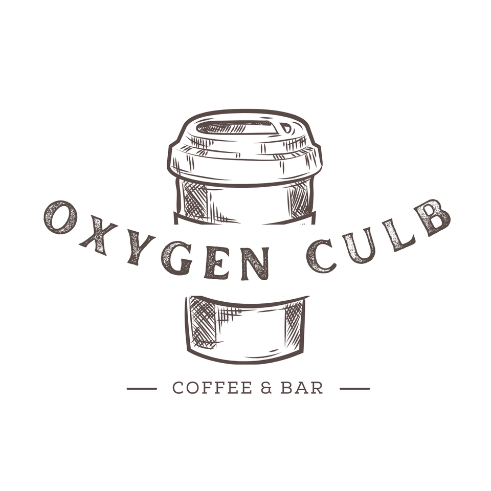 ออกแบบโลโก้ร้านกาแฟ Oxygen Club สไตล์มินิมอล