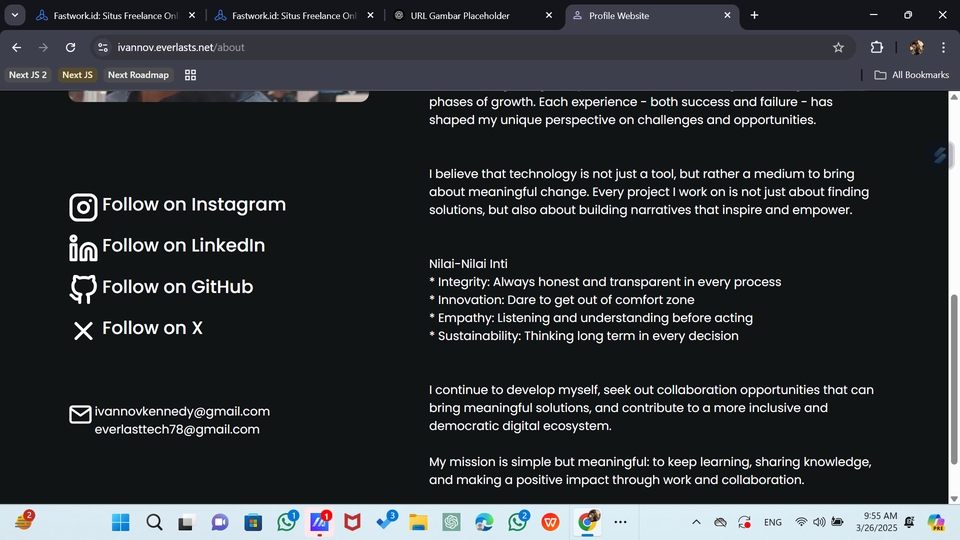 Jasa pembuatan website profesional dan modern dengan desain responsif yang membantu meningkatkan brand awareness dan bisnis Anda.