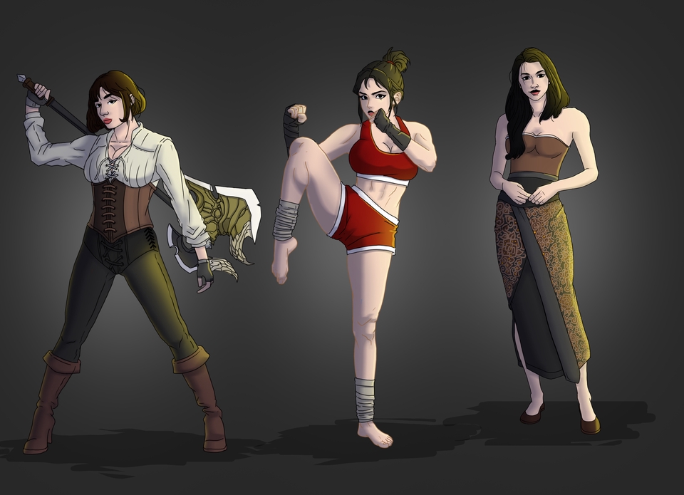 Desain Karakter - desain illustrasi karakter bertamakan anime dan kartun - 4