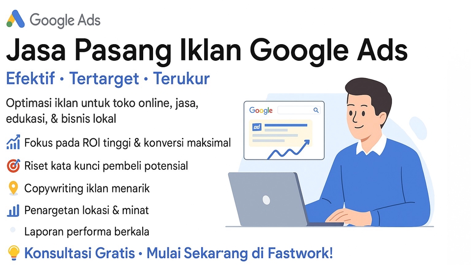 Jasa Google Ads (AdWords) / Iklan Google - Pasang Iklan di Google Ads / Youtube / Display / Search Engine Marketing