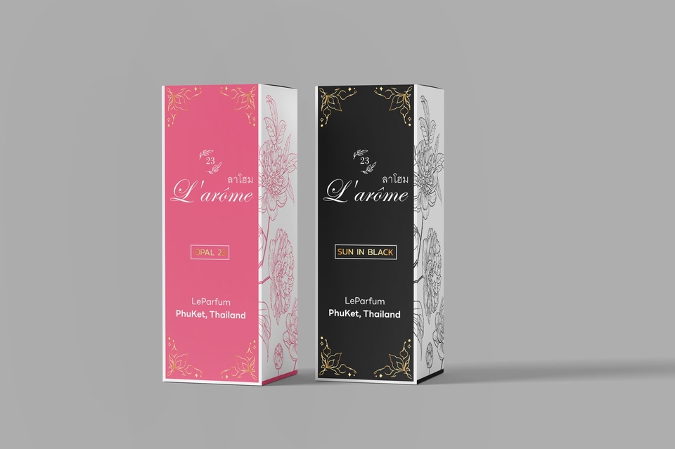 รับออกแบบบรรจุภัณฑ์ครีม L'arome แพคเกจจิ้งสวยหรู