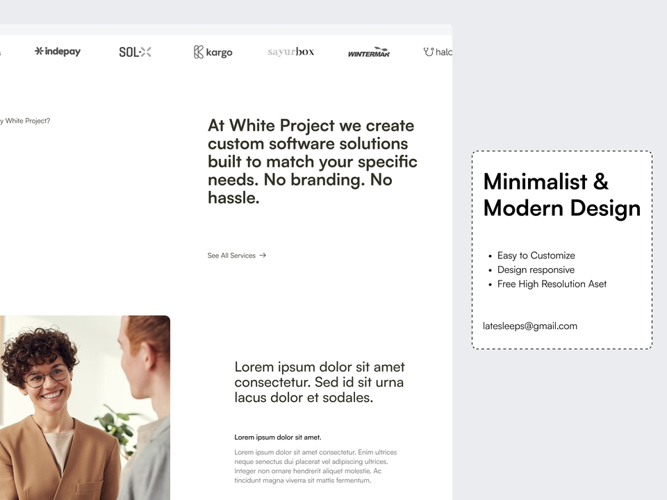 Jasa Design Website Minimalist & Modern