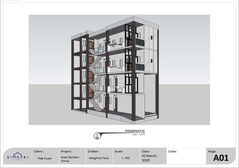 3D & Perspektif - DESAIN 3D RUMAH TINGGAL,PERUMAHAN,GATE,TOKO,RUKO,RUMAH KOS,CAFE,DLL - 3