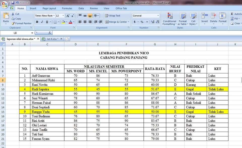 Entri Data - INPUT DATA EXCEL DAN WEB - 2