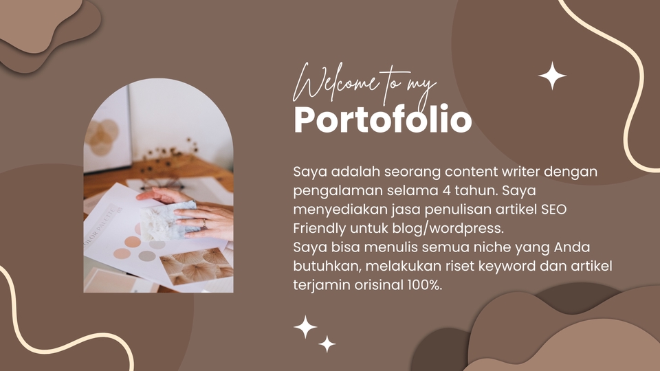 Jasa penulisan konten SEO dengan penulis berpengalaman di bidang jasa pembuatan konten.