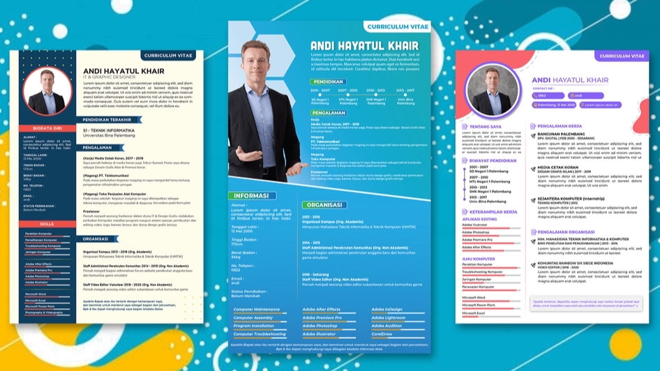 Jasa Desain CV (Curriculum Vitae) & Portofolio - Desain CV/Portofolio/Resume, Bebas Request