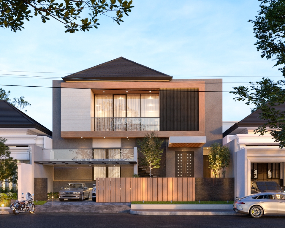 3D & Perspektif - Render realistis eksterior rumah, apartemen, dan perumahan developer. - 10