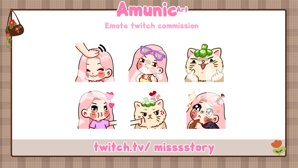 ออกแบบสติ๊กเกอร์ไลน์น่ารัก สติ๊กเกอร์ไลน์ Twitch ตัวละคร ภาพการ์ตูน