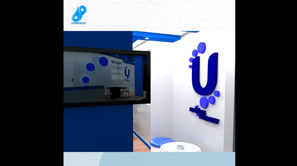 3D & Perspektif - 3D Booth Pameran, 3D Booth display produk, 3D Visualisasi Booth. - 3