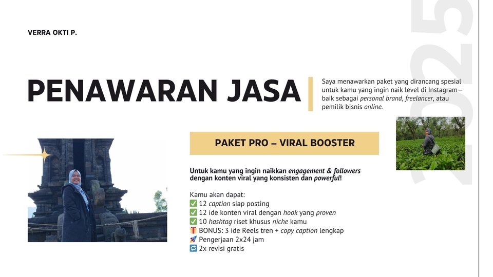 Jasa pembuatan caption Instagram, caption IG kekinian, caption lucu, singkat, bijak, romantis, dan promosi. Paket pro viral booster. Naikkan engagement dan followers.
