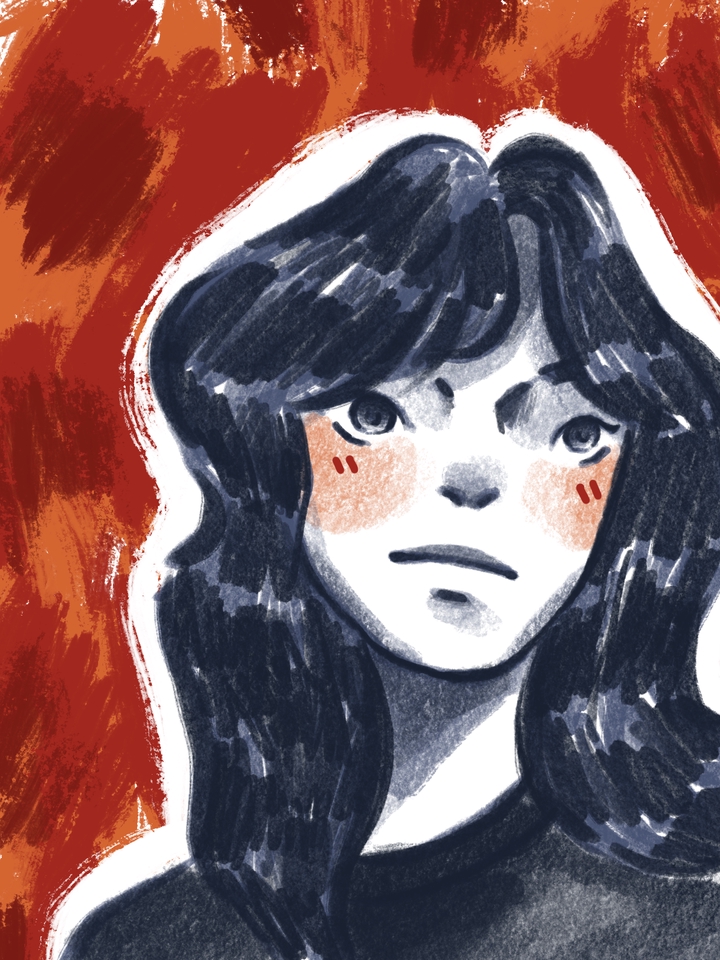 Gambar Potret - gambar potrait dengan pencil brush di procreate - 3
