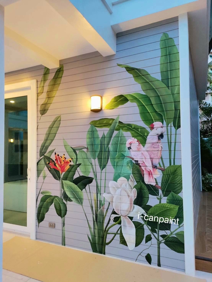 ออกแบบตกแต่งภายในและภายนอก - รับวาดภาพเพ้นท์ผนังเพื่อการตกแต่ง (Wall Painting) - 18