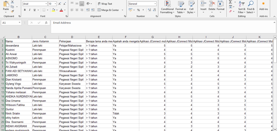 Jasa data entry excel untuk merangkum data dan input data online di indonesia