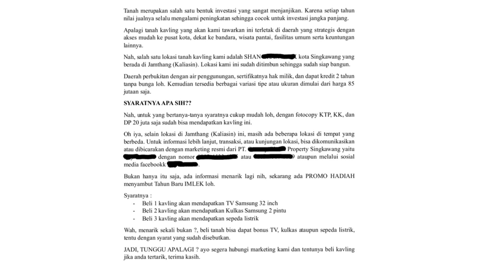 Jasa copywriting freelance di Indonesia untuk membantu membuat konten artikel website promosi real estate.