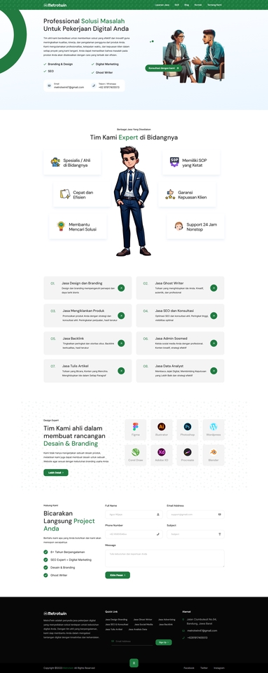 Desain UI UX Mobile App untuk aplikasi layanan profesional.