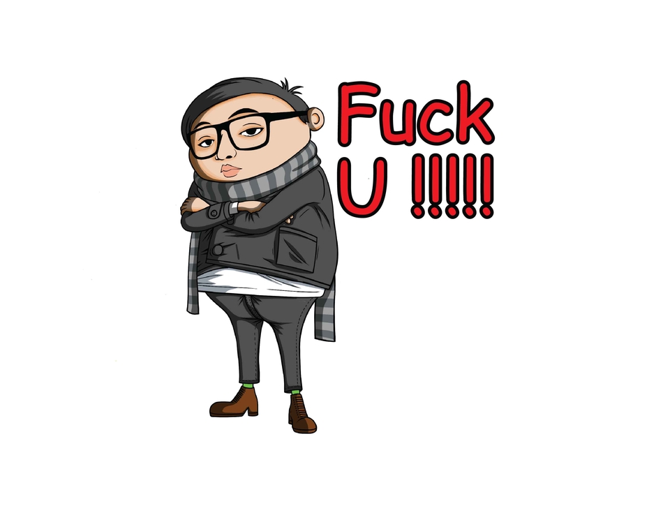 Jasa desain karakter kartun, karakter pria mengenakan kacamata dengan desain imut dan menarik.