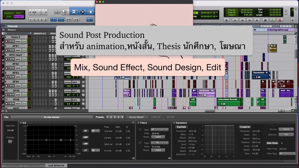 Sound Engineering - Sound Post Production, Mix, Edit, Effect - 1