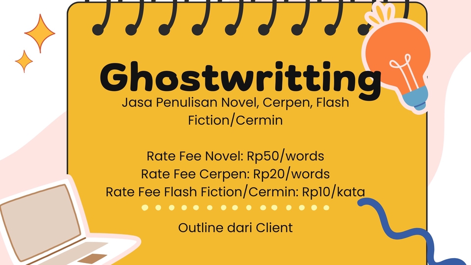 Penulisan Konten - Penulisan Novel, Cerpen, FlashFiction mulai Rp10/kata - 1