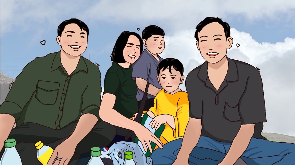 วาดภาพการ์ตูน - รับวาดภาพ มินิมอล/ลายเส้น - 1