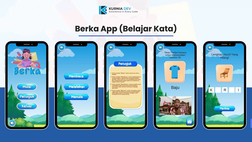 Jasa pembuatan aplikasi android untuk belajar kata untuk anak - Berka App