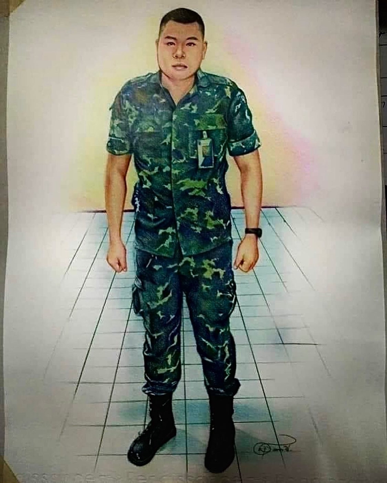 วาดภาพเหมือน Portrait - วาดภาพคนเหมือน ด้วยสีไม้และวาดเส้นขาวดำ - 6