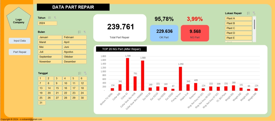 Entri Data - Jasa Excel/Dashboard/Appsheet - 10