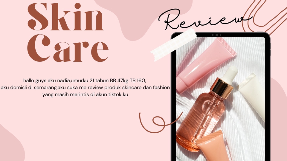 Jasa Review Produk Kecantikan - Jasa review Produk Skincare,body care, fashion dll (di Tiktok dan bisa live)