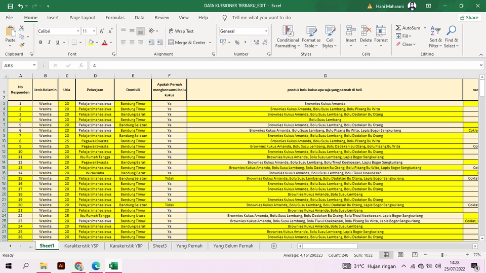 Analisis Data - Virtual Assistant (Data Entry, Google Form, Exel, SPSS, ETC) - 5