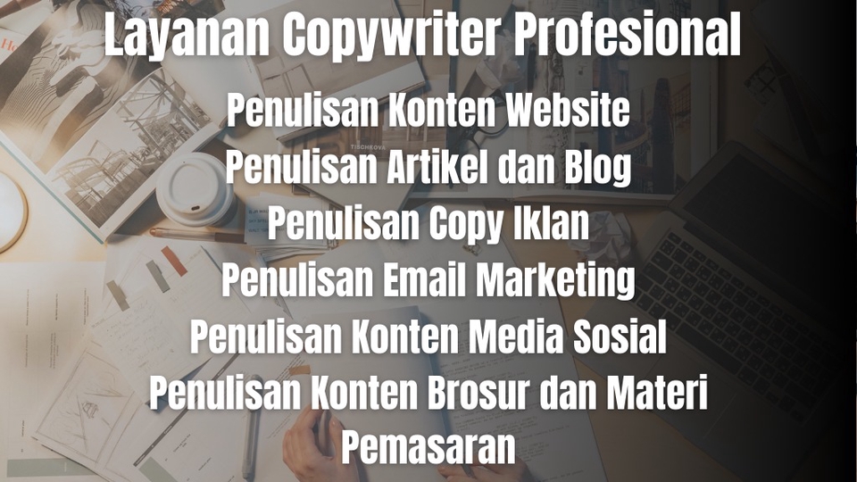 Jasa Copywriting Profesional untuk Konten Website, Artikel dan Blog, Copy Iklan, Email Marketing, Media Sosial, Brosur, Materi Pemasaran