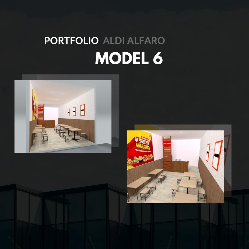 Jasa drafter autocad murah, desain interior restoran modern dengan detail kursi dan meja makan.