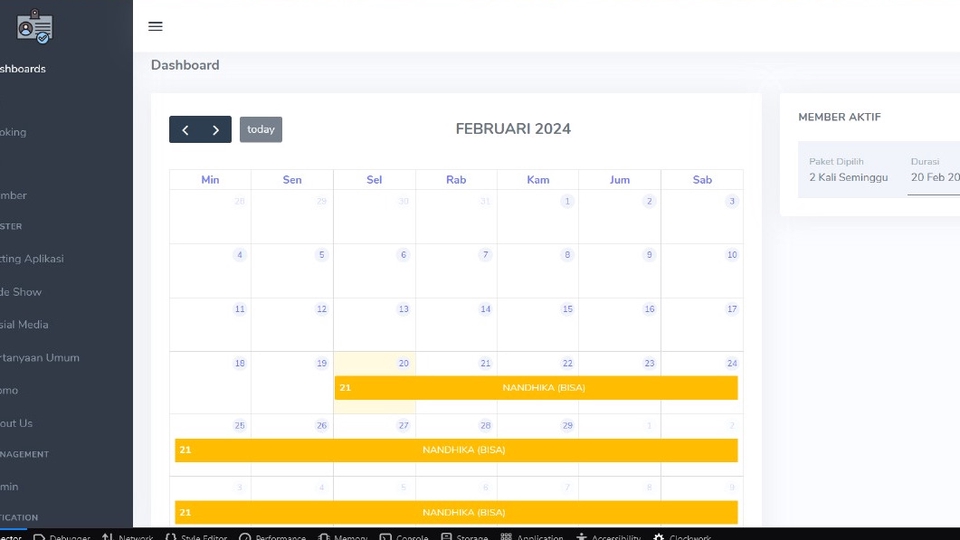 Web Development - Source Code Sistem Booking Tempat/Event - 4
