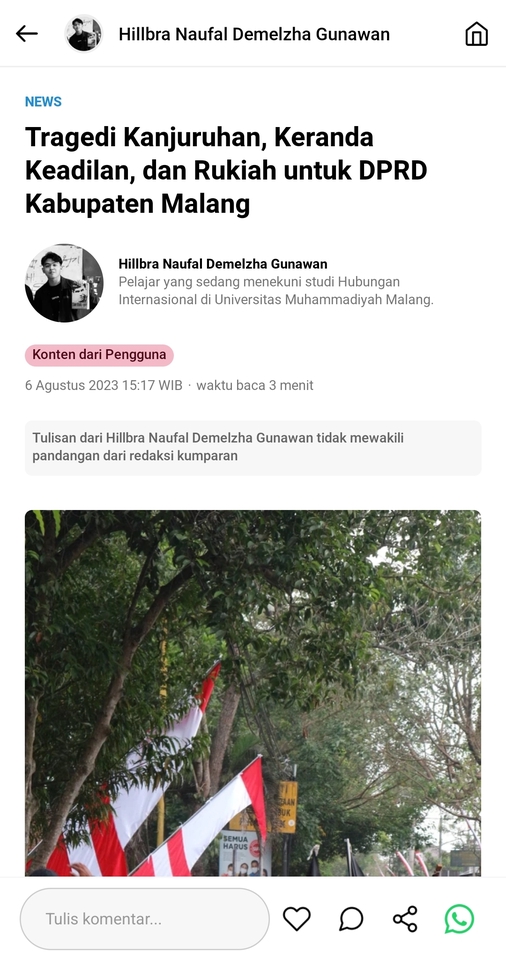 Pengetikan Umum - Kepenulisan Artikel, Esai, dan Opini - 5